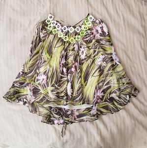 Milly NY silk necklace top blouse US 6